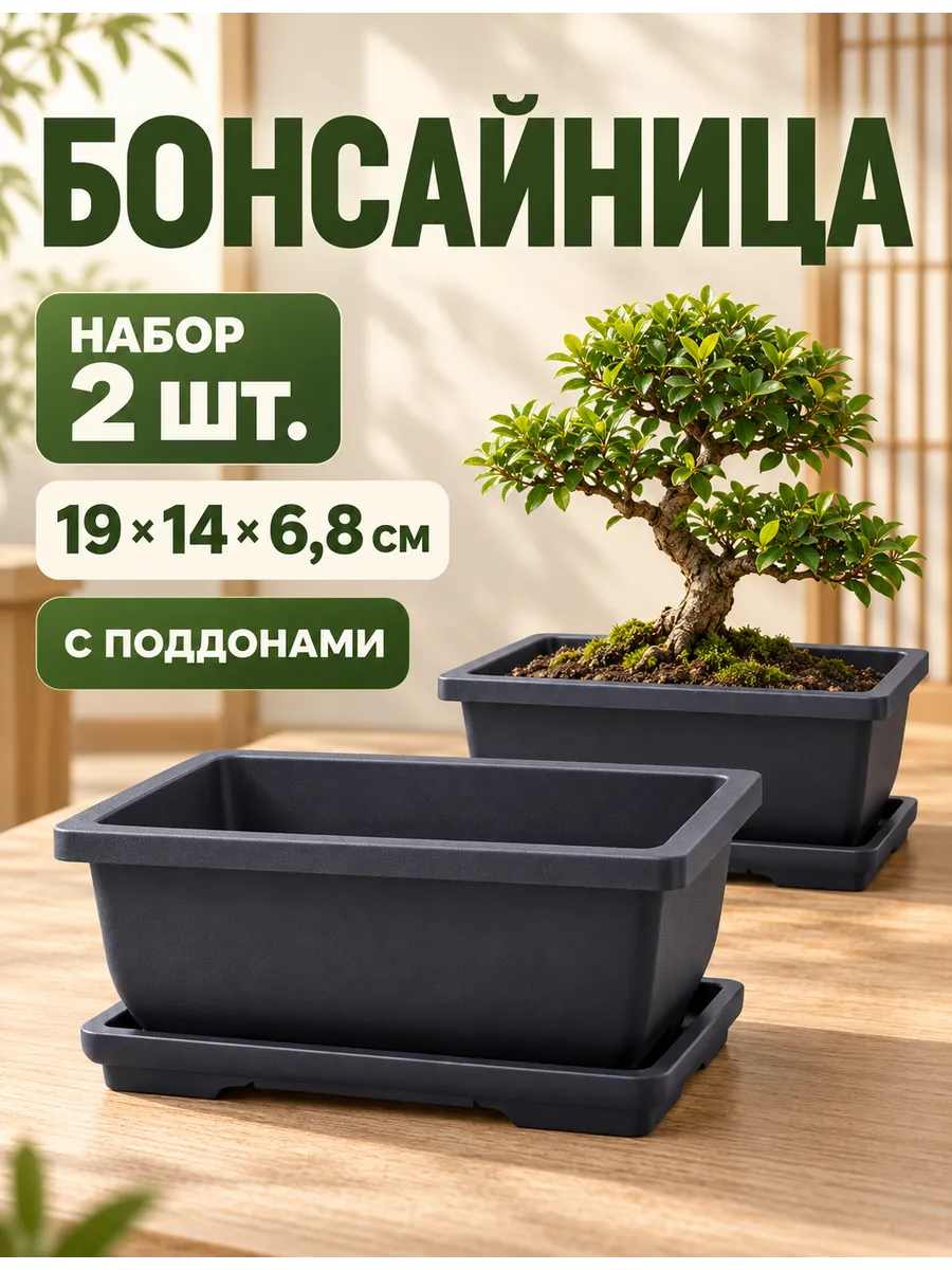 Бонсайницы 0,9 л с поддонами